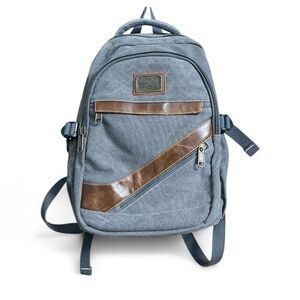 Portage Travel Gear Gray canvas denim backpack